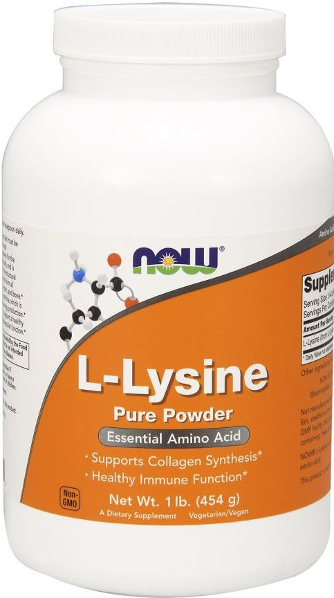 L-Lysine, 1000mg (Powder) - 454 grams - NOW Foods