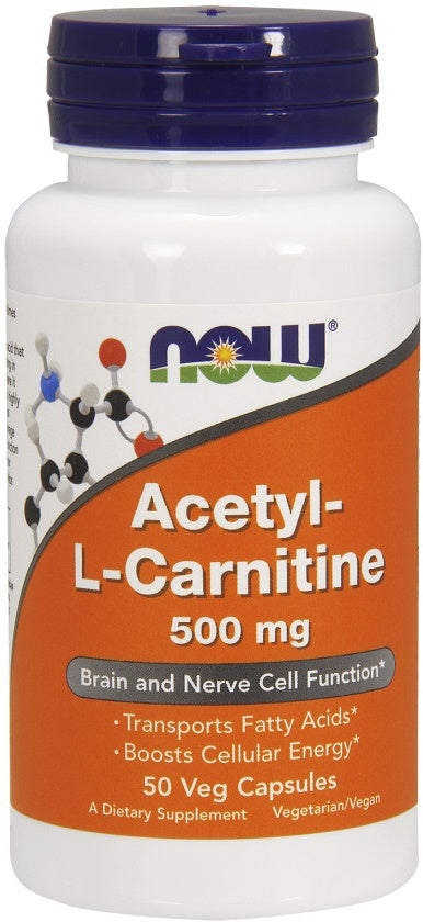 Acetyl-L-Carnitine, 500mg - 50 vcaps - NOW Foods