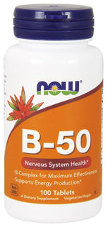 Vitamin B-50 - 100 tablets - NOW Foods