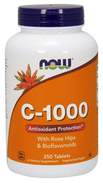 Vitamin C-1000 with Rose Hips & Bioflavonoids - 250 tablets - NOW Foods