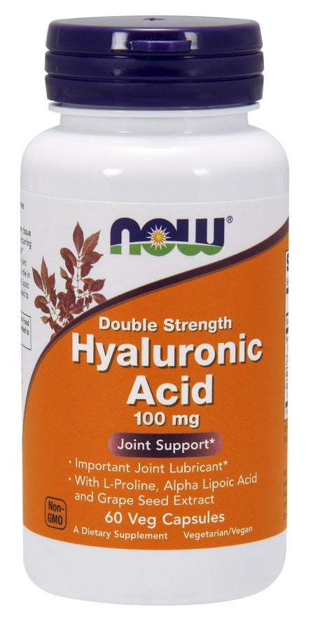 Hyaluronic Acid, 100mg Double Strength - 60 vcaps - NOW Foods
