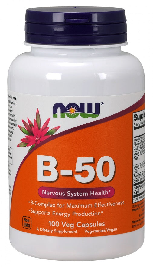 Vitamin B-50 - 100 vcaps - NOW Foods