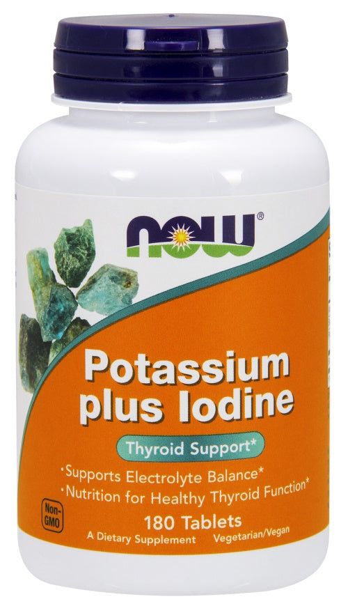 Potassium plus Iodine - 180 tablets - NOW Foods