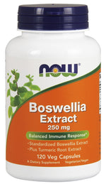 Boswellia Extract Plus Turmeric Root Extract, 250mg - 120 vcaps - NOW Foods