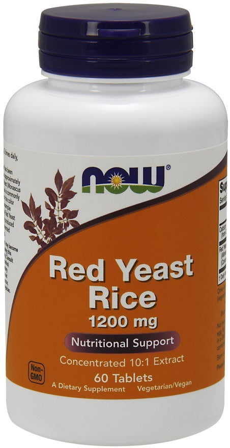 Red Yeast Rice Concentrated 10:1 Extract, 1200mg - 60 tablets - NOW Foods