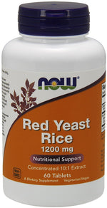 Red Yeast Rice Concentrated 10:1 Extract, 1200mg - 60 tablets - NOW Foods