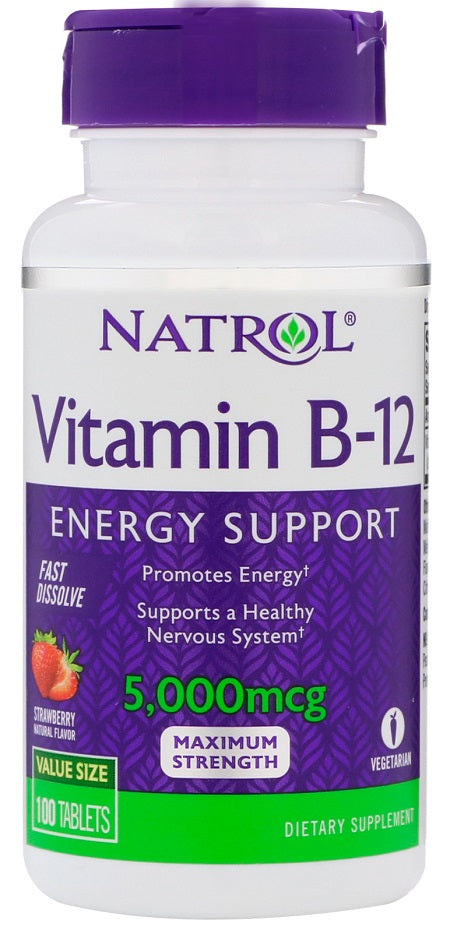 Vitamin B-12 Fast Dissolve, 5000mcg - 100 tablets - Natrol