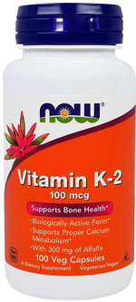 Vitamin K-2, 100mcg - 100 vcaps - NOW Foods