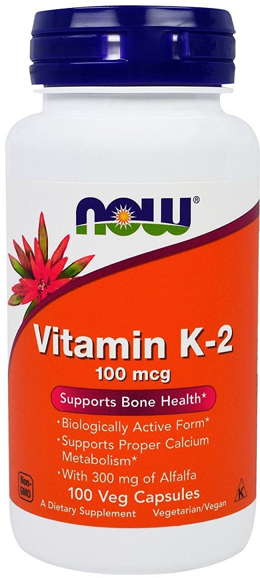 Vitamin K-2, 100mcg - 100 vcaps - NOW Foods