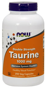 Taurine, 1000mg Double Strength - 250 vcaps - NOW Foods