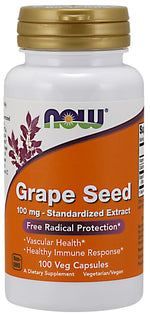 Grape Seed Standardized Extract, 100mg - 100 vcaps - NOW Foods