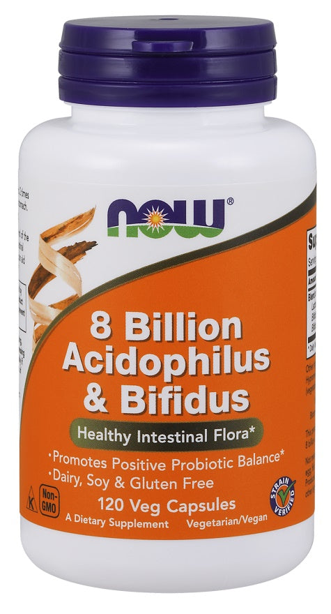 8 Billion Acidophilus & Bifidus - 120 vcaps - NOW Foods