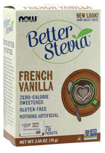 Better Stevia Packets, French Vanilla - 75 packets - NOW Foods