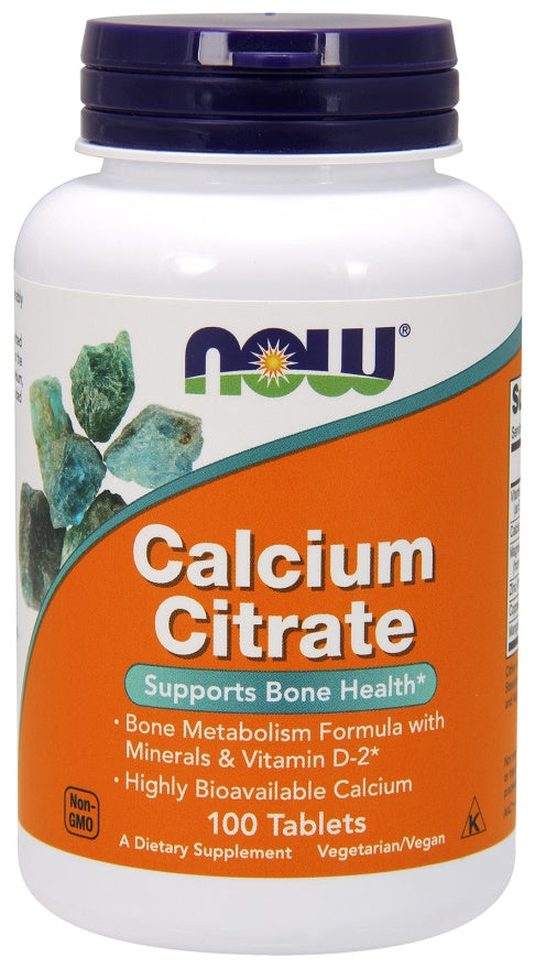 Calcium Citrate with Minerals & Vitamin D-2 - 100 tablets - NOW Foods
