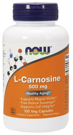 L-Carnosine, 500mg - 100 vcaps - NOW Foods