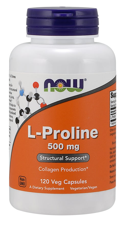 L-Proline, 500mg - 120 vcaps - NOW Foods