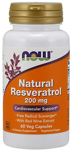 Resveratrol, 200mg - 60 vcaps - NOW Foods