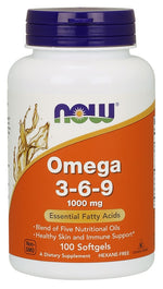 Omega 3-6-9, 1000mg - 100 softgels - NOW Foods