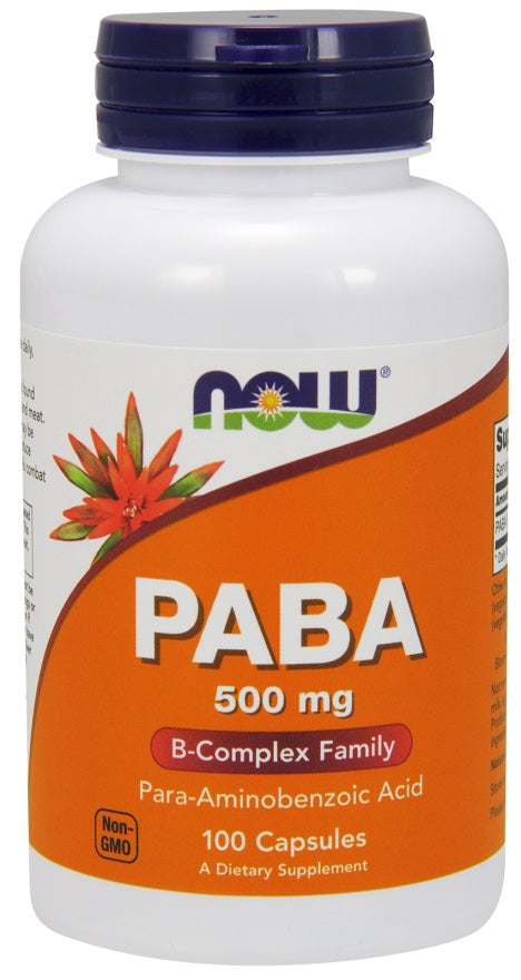 PABA, 500mg - 100 caps - NOW Foods