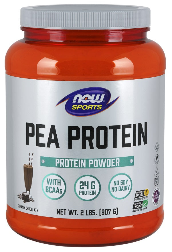 Pea Protein, Dutch Chocolate - 907 grams - NOW Foods