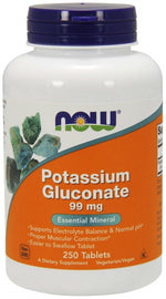 Potassium Gluconate, 99mg - 250 tablets - NOW Foods