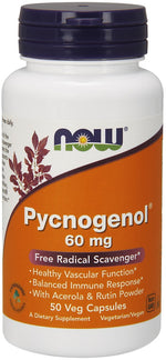 Pycnogenol with Acerola & Rutin Powder, 60mg - 50 vcaps - NOW Foods