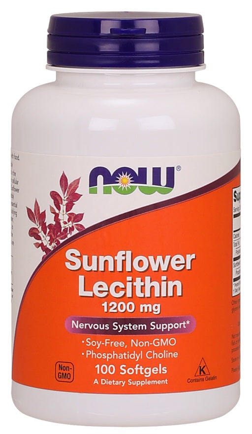 Sunflower Lecithin, 1200mg - 100 softgels - NOW Foods