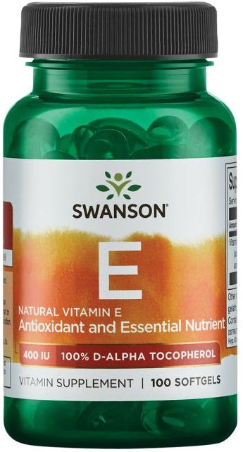 Vitamin E, 400 IU Natural - 100 softgels - Swanson