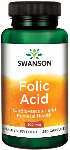 Folic Acid, 800mcg - 250 caps - Swanson