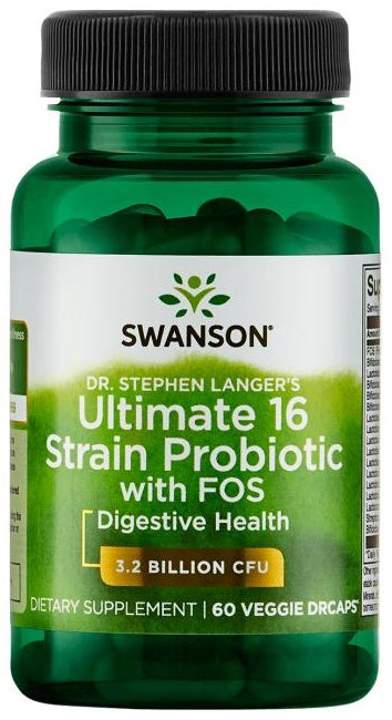 Dr. Stephen Langer's Ultimate 16 Strain Probiotic with FOS, 3.2 Billion CFU - 60 vcaps - Swanson