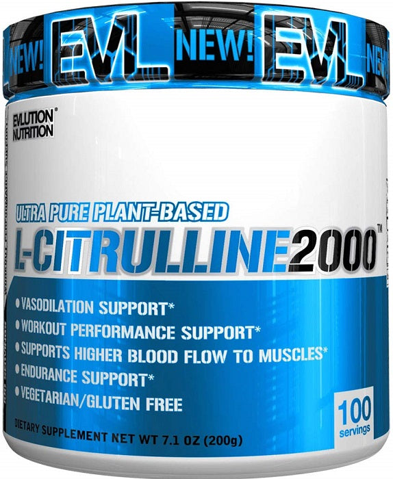 L-Citrulline 2000, Unflavoured - 200 grams - EVLution Nutrition