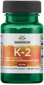 Vitamin K-2 - Natural, 50mcg - 30 softgels - Swanson