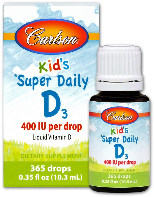 Kid's Super Daily D3, 400 IU - 10 ml. - Carlson Labs