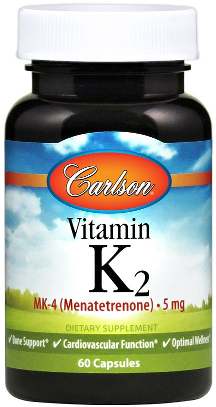 Vitamin K2 MK-4, 5mg - 60 caps - Carlson Labs