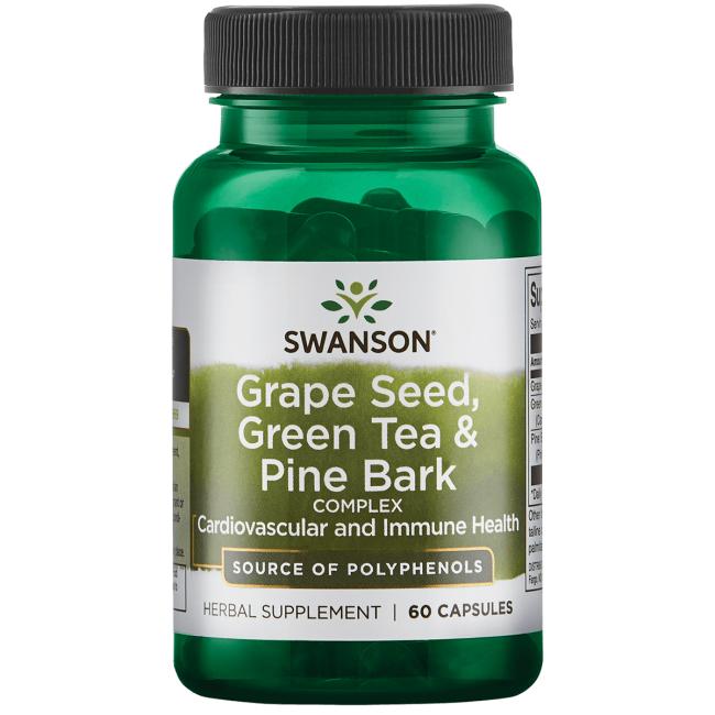 Grape Seed, Green Tea & Pine Bark Complex - 60 caps - Swanson