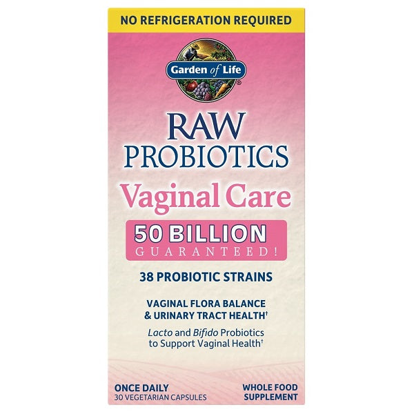 Raw Probiotics Vaginal Care (Shelf-Stable) - 30 vcaps - Garden of Life