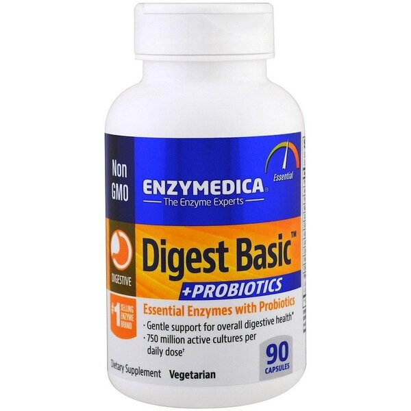 Digest Basic + Probiotics - 90 caps - Enzymedica