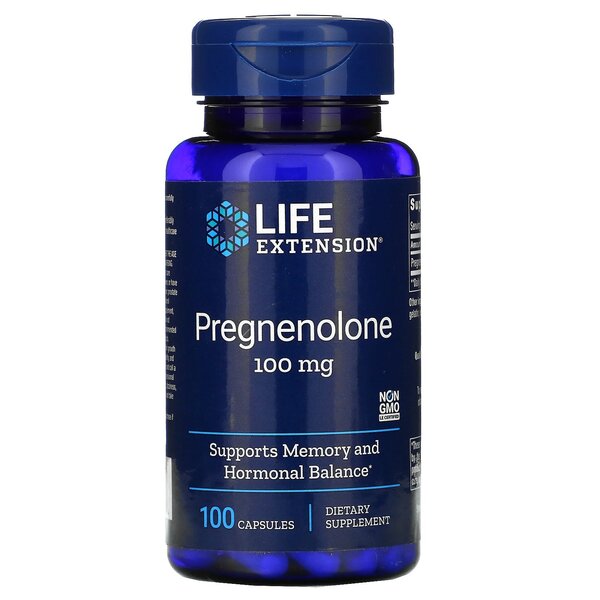 Pregnenolone, 100mg - 100 caps - Life Extension