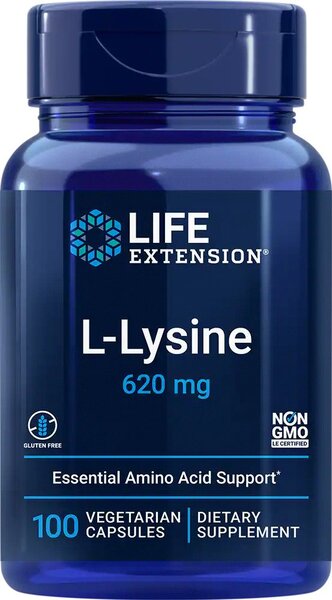 L-Lysine, 620mg - 100 vcaps - Life Extension