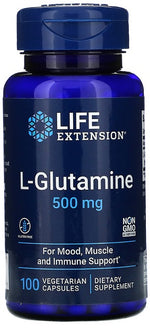 L-Glutamine, 500mg - 100 vcaps - Life Extension
