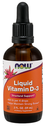 Vitamin D-3 Liquid, 400 IU - 59 ml. - NOW Foods