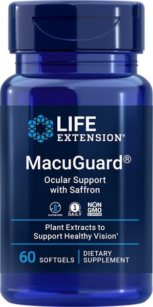 MacuGuard Ocular Support with Saffron - 60 softgels - Life Extension