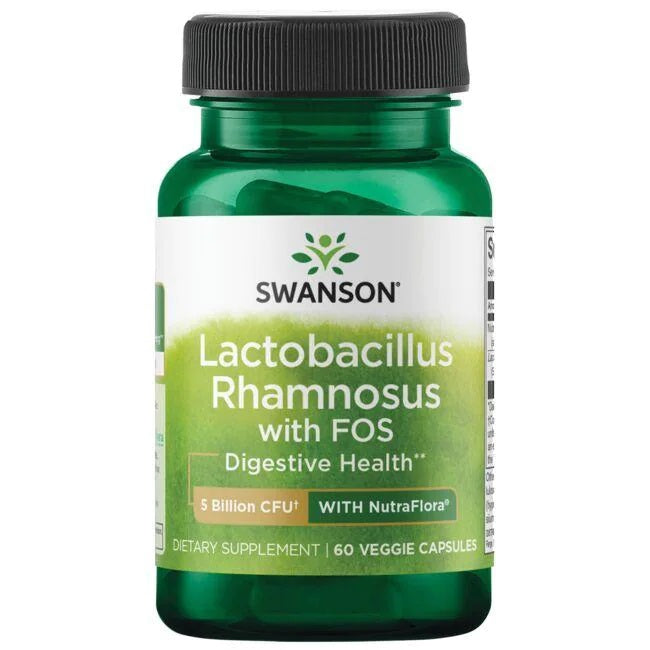 Lactobacillus Rhamnosus with FOS, 5 Billion CFU - 60 vcaps - Swanson