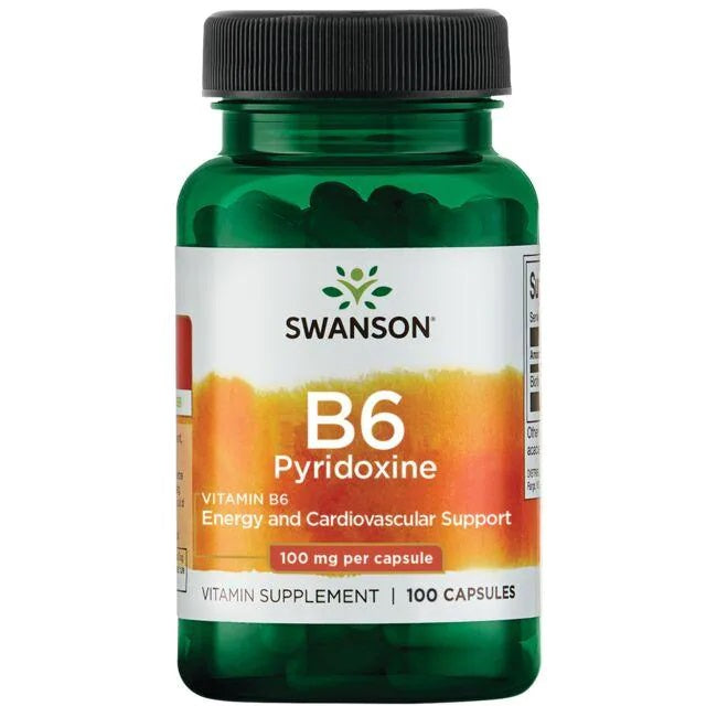 B6 Pyridoxine, 100mg - 100 caps - Swanson