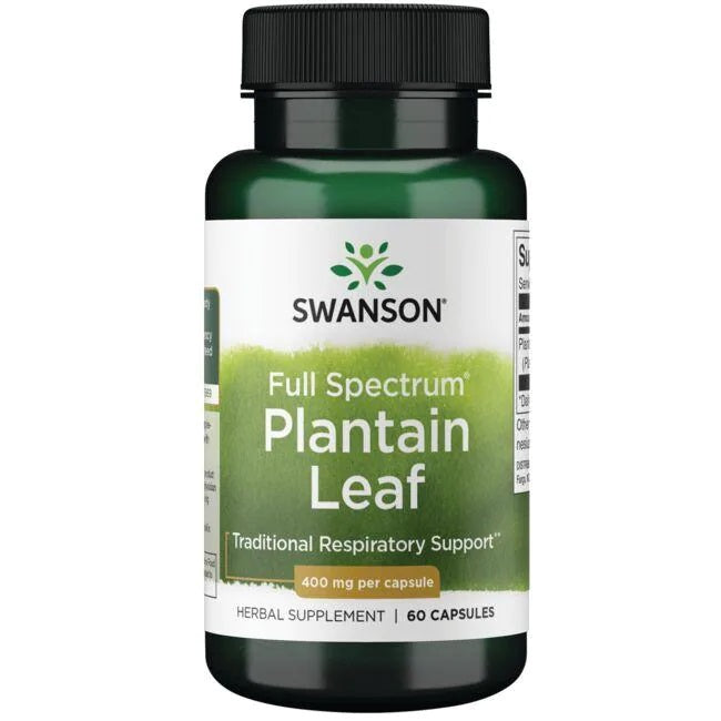 Full Spectrum Plantain Leaf, 400mg - 60 caps - Swanson