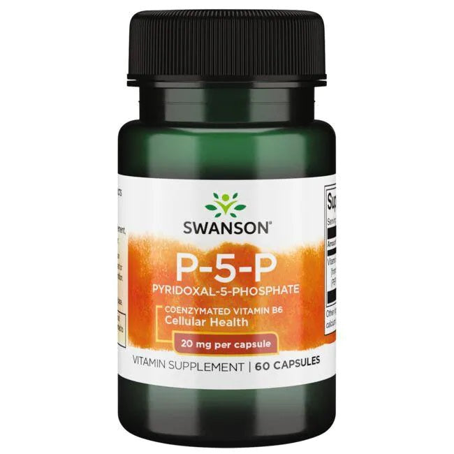 P-5-P (Pyridoxal-5-Phosphate) Coenzymated Vitamin B6, 20mg - 60 caps - Swanson