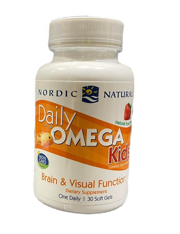 Daily Omega Kids, Natural Fruit Flavor - 30 softgels - Nordic Naturals