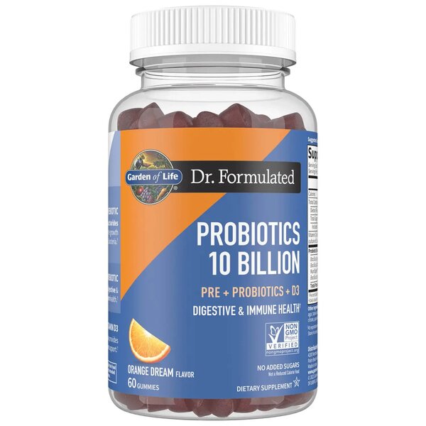 Dr. Formulated Probiotics 10 Billion, Orange Dream - 60 gummies - Garden of Life