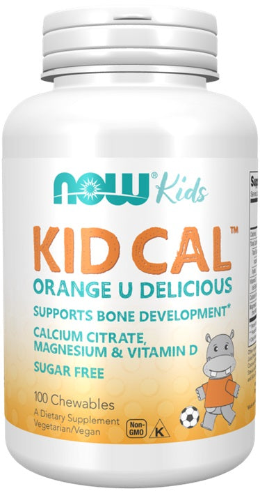 Kid Cal, Orange U Delicious - 100 chewables - NOW Foods