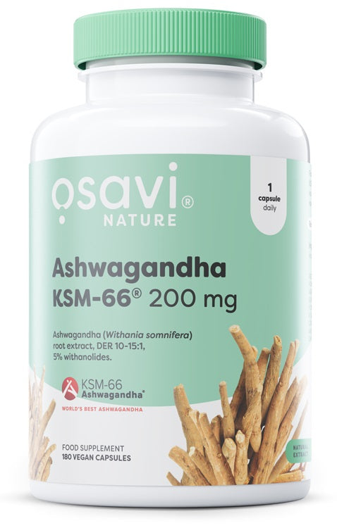 Ashwagandha KSM-66, 200mg - 180 vegan caps - Osavi